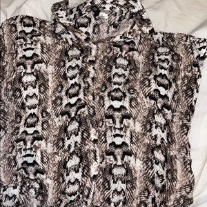 cheetah print button up